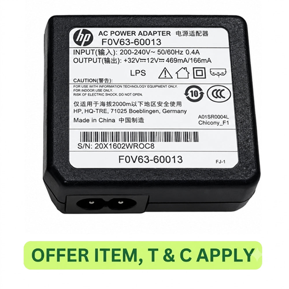 Power Supply For HP Smart Tank 515 / 520 / 521 / 525 / 529 / 530 / 580 / 584 / 585 / 589 Printer (F0V63-60013)