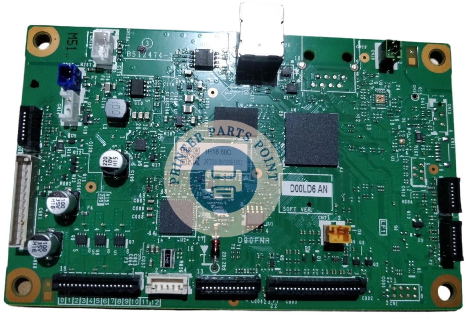 Formatter Board / Logic Board For Brother HL-B2000d Laser Printer (D00M51001 / B512474 - 3)
