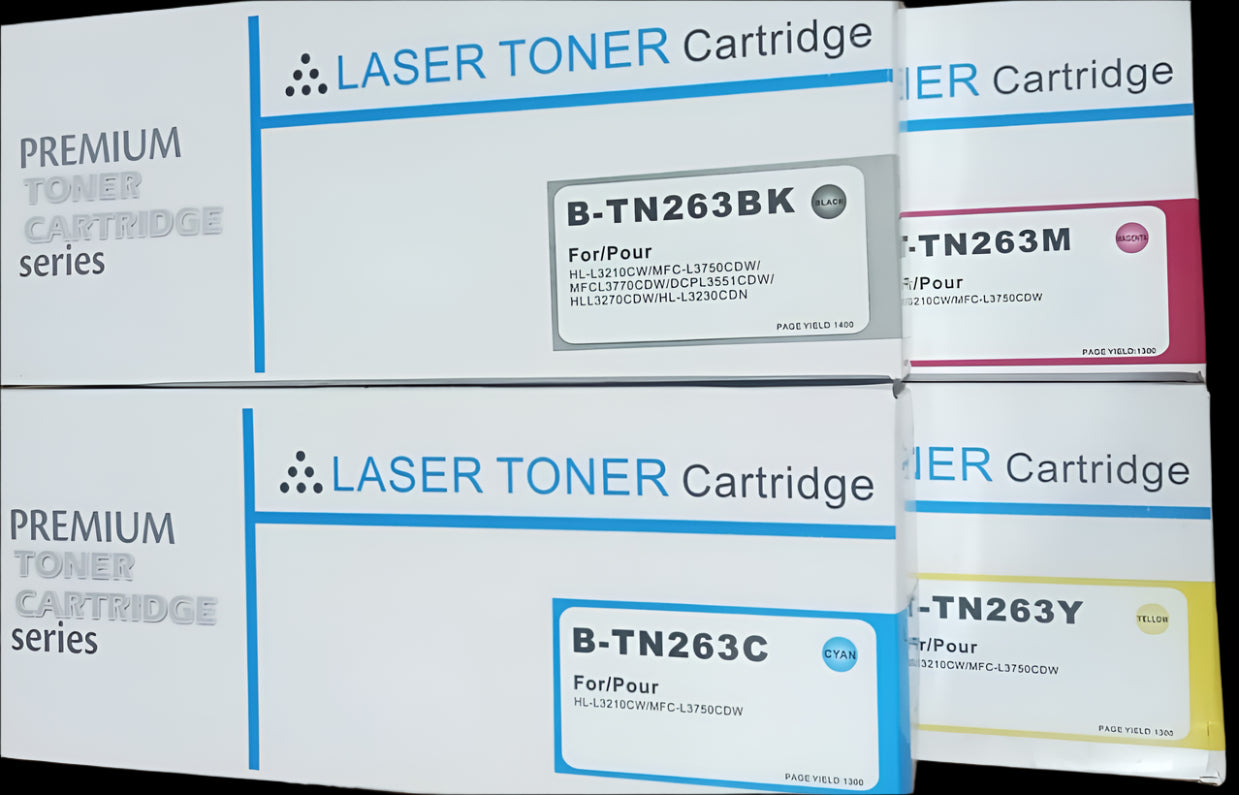 TN-263 Toner Cartridge For Brother HL-L3270cdw / L3551cdw / L3735cdn (Set / Pair) New Import