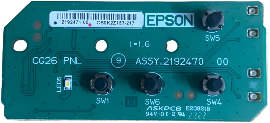 Control Panel For Epson Eco Tank Monochrome M1170 Wi-Fi Ink Tank Printer (2192470)