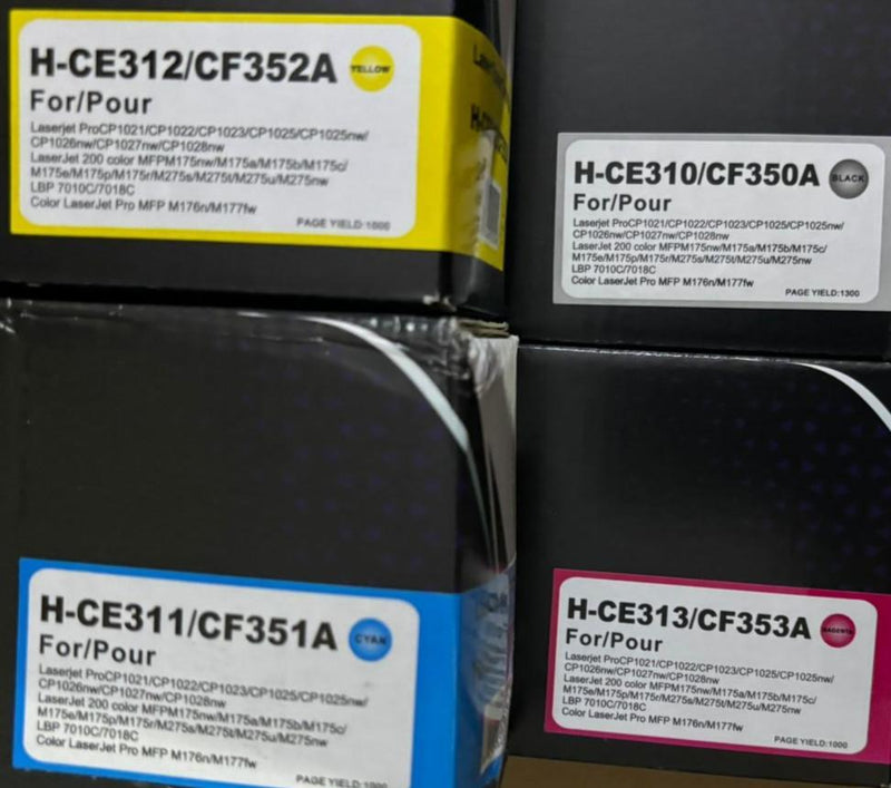 CE310 Cartridge For HP LaserJet Pro CP1025 / M175 / M176n / M177fw / M275nw (Set) New Import