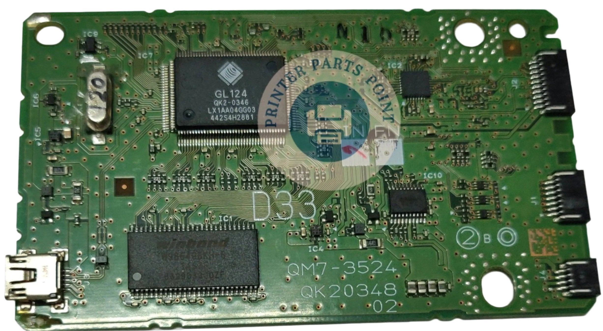 Formatter Board / Logic Board For Canon Cano Scan Lide 120 Scanner (D33 / QM7-3524)