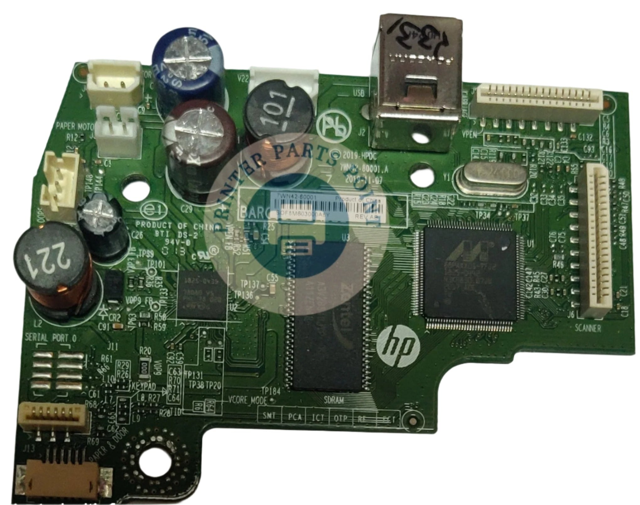 Formatter Board / Logic Board For HP Deskjet 2331 / 2332 Printer (7WN42-60001 / 7WN42-80001)