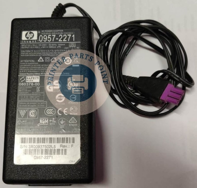 Power Supply Adapter / AC Adapter For HP ScanJet Pro 3000 s3 / 5000 s4 / 4500 FN1 (0957-2271 / 0957-2259 / 0957-2479 - 32V @1560mA Purple head)